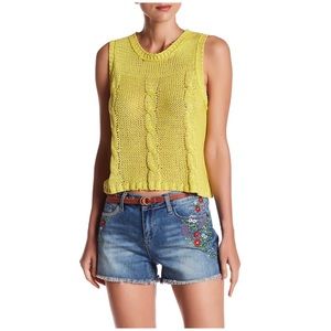 BANJARA CABLE KNIT SWEATER TANK TOP